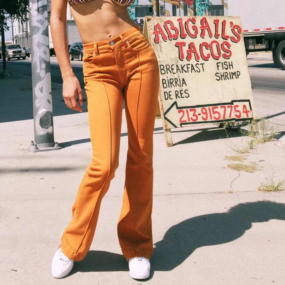 Revice Boot Cut Flared Orange Denim